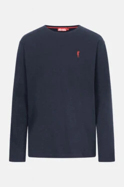 Derbe Kippes Herren Langarmshirt Dunkelblau Navy
