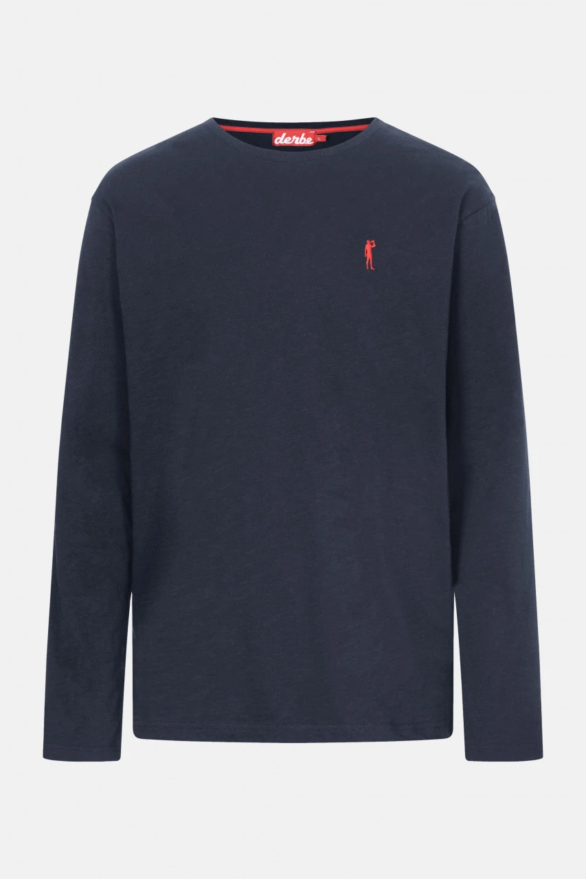 Derbe Kippes Herren Langarmshirt Dunkelblau Navy 3 Derbe Kippes Herren Langarmshirt Dunkelblau Navy