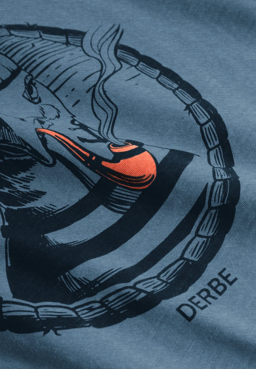 Derbe Matrosenmöwe Herren T-Shirt Blau Orange 4 Derbe Matrosenmöwe Herren T-Shirt Blau Orange - Image 2