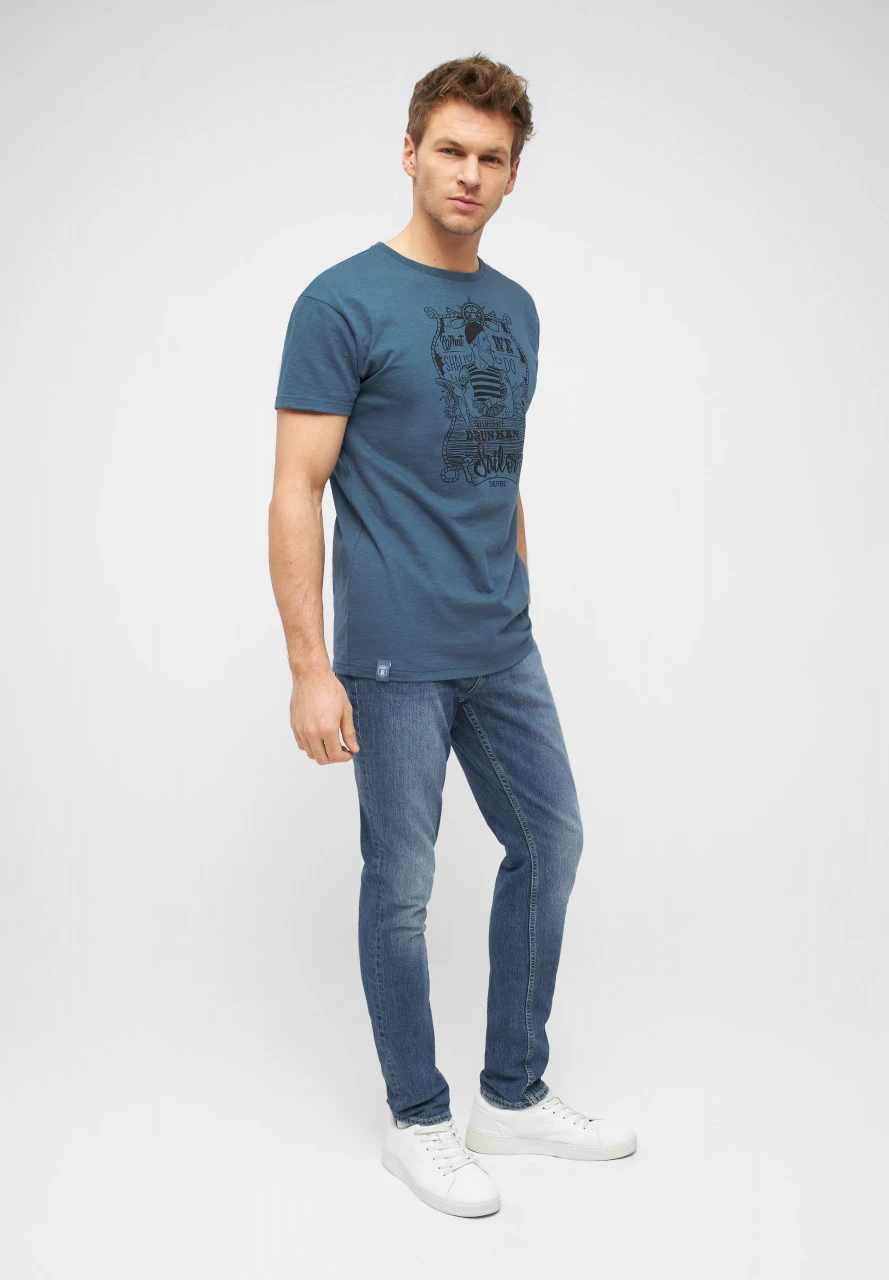 Derbe Seemann Herren T-Shirt Blau 5 Derbe Seemann Herren T-Shirt Blau - Image 3