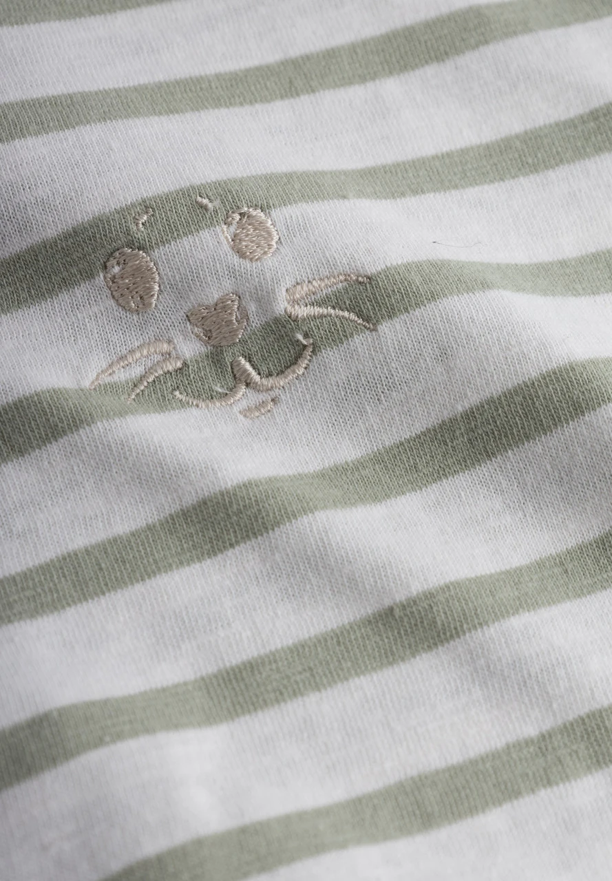 Derbe Robbenschnute Damen Streifenshirt Hellgrün Weiß 4 Derbe Robbenschnute Damen Streifenshirt Hellgrün Weiß - Image 2