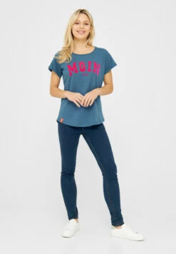 Derbe Moin Damen T-Shirt Blau -Kleider Verkauf W 03 TSFL Moin 20orion 20blue 200160 070 1280x1280