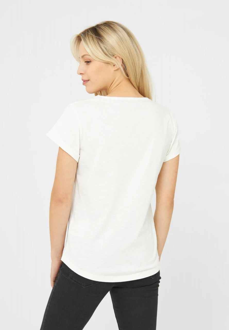 Derbe Plattenmeer Damen T-Shirt Weiß Schallplatte Wellen 5 Derbe Plattenmeer Damen T-Shirt Weiß Schallplatte Wellen - Image 3