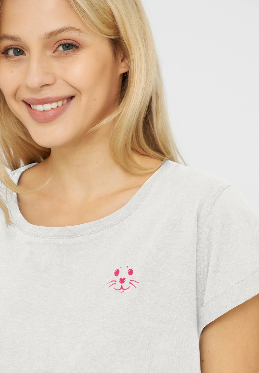 Derbe Robbenschnute Damen T-Shirt Weiß 6 Derbe Robbenschnute Damen T-Shirt Weiß - Image 4