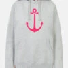 Derbe Anker Damen Hoodie Grau