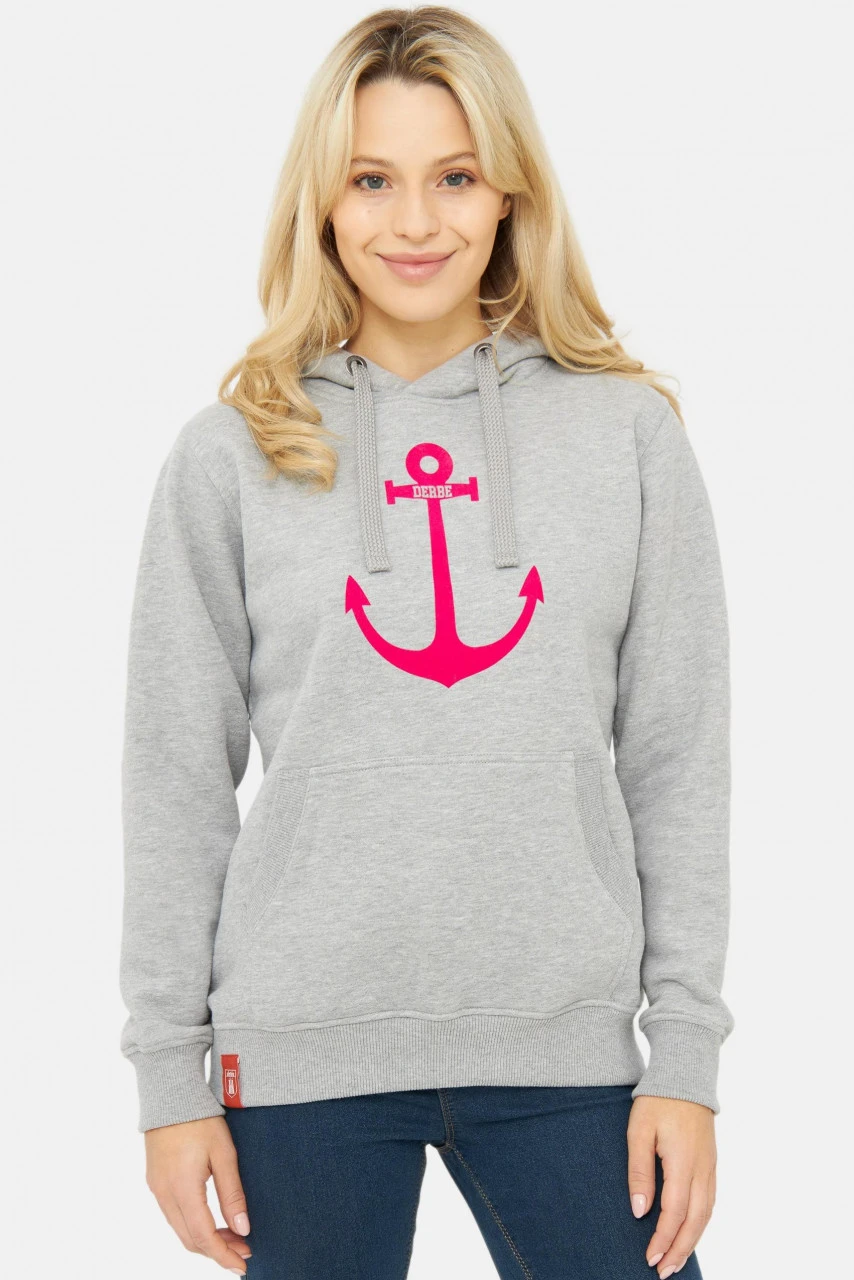 Derbe Anker Damen Hoodie Grau 4 Derbe Anker Damen Hoodie Grau - Image 2