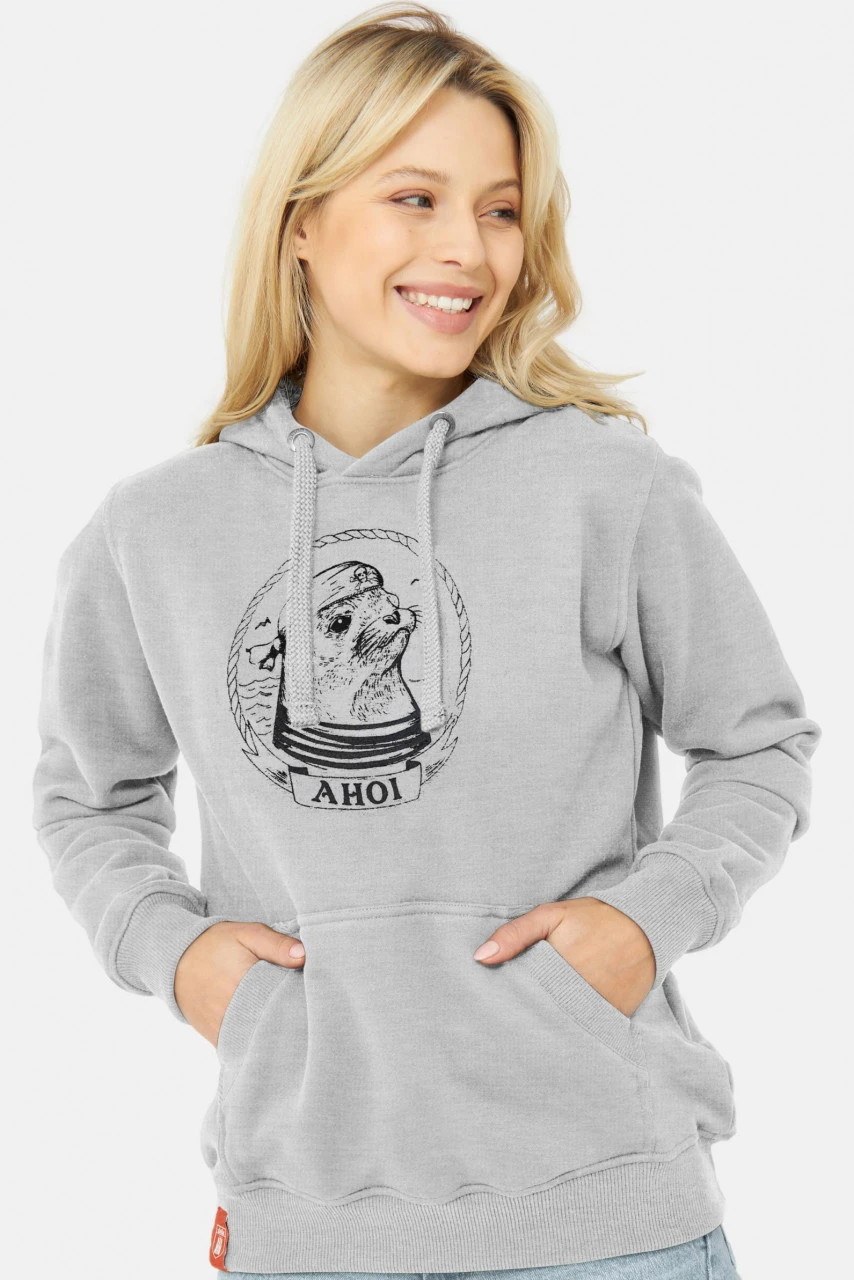 Derbe Matrosenrobbe Damen Hoodie Grau 4 Derbe Matrosenrobbe Damen Hoodie Grau - Image 2