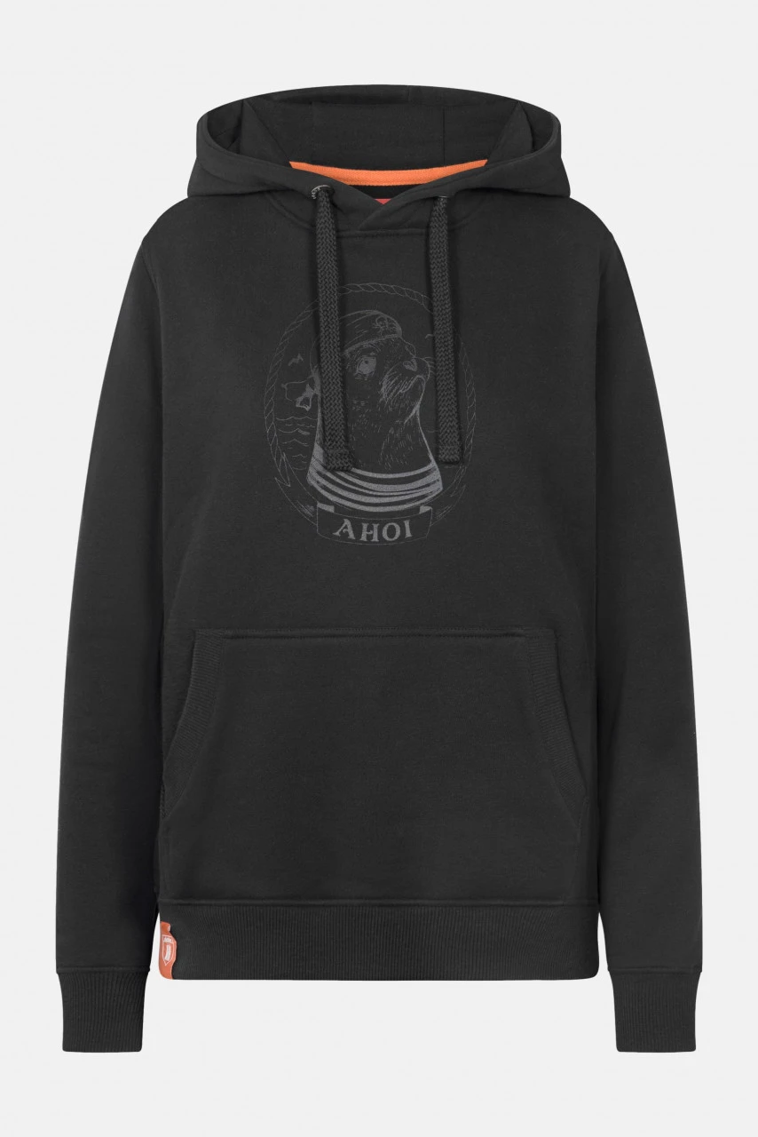 Derbe Matrosenrobbe Damen Hoodie Schwarz 3 Derbe Matrosenrobbe Damen Hoodie Schwarz