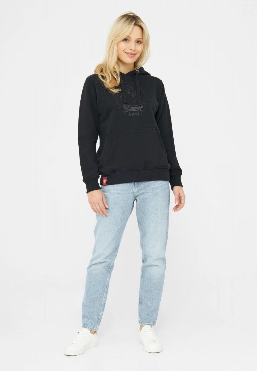 Derbe Matrosenrobbe Damen Hoodie Schwarz 5 Derbe Matrosenrobbe Damen Hoodie Schwarz - Image 3