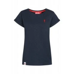 Derbe Damen T-Shirt Basic Kippes Dunkelblau