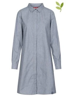 Derbe Kleid In Blau/ Weiß