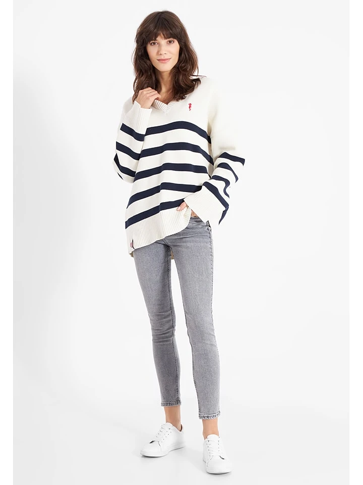 Derbe Pullover In Weiß/ Dunkelblau 6 Derbe Pullover In Weiß/ Dunkelblau - Image 4