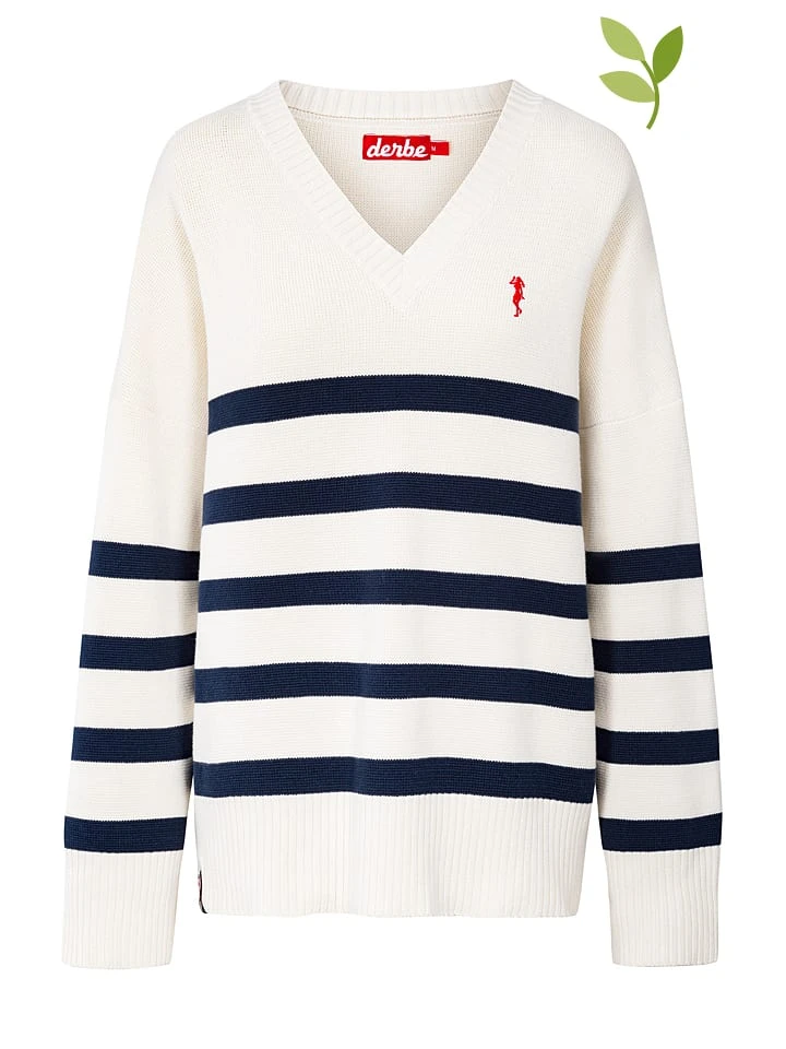 Derbe Pullover In Weiß/ Dunkelblau 3 Derbe Pullover In Weiß/ Dunkelblau