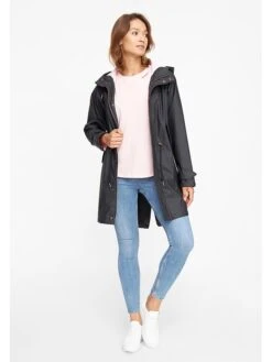 Derbe Regenjacke In Schwarz -Kleider Verkauf derbe regenjacke in schwarz 3