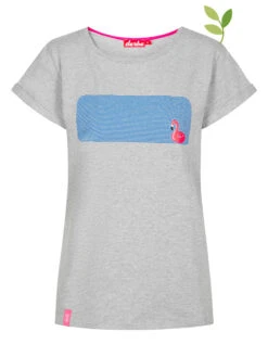 Derbe Shirt "Flamingo" In Grau