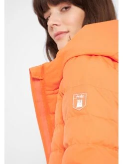 Derbe Steppmantel In Orange -Kleider Verkauf derbe steppmantel in orange 6