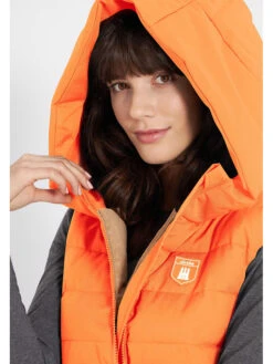 Derbe Steppweste In Orange -Kleider Verkauf derbe steppweste in orange 5