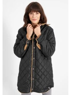 Derbe Wende-Übergangsjacke In Schwarz/ Hellbraun -Kleider Verkauf derbe wende ubergangsjacke in schwarz hellbraun 2