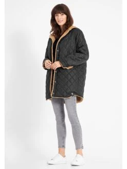 Derbe Wende-Übergangsjacke In Schwarz/ Hellbraun -Kleider Verkauf derbe wende ubergangsjacke in schwarz hellbraun 4